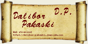 Dalibor Pakaški vizit kartica